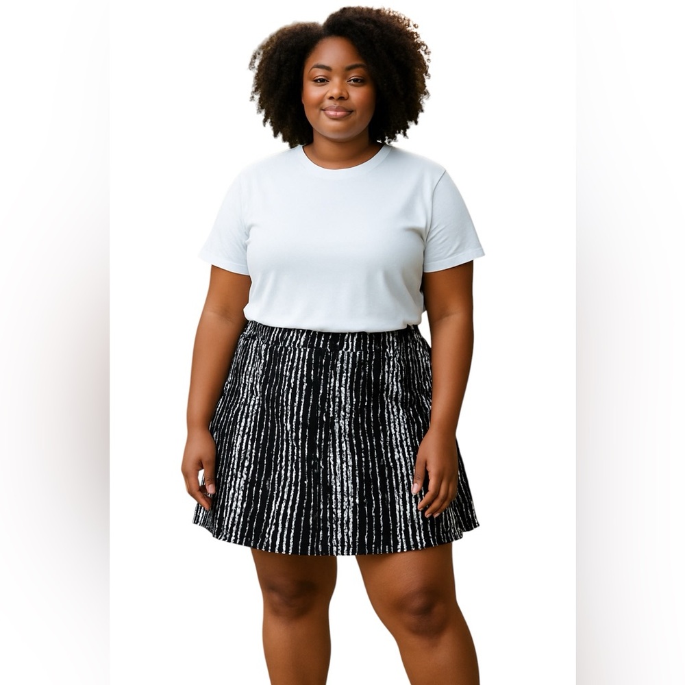 OYAMIKI BLACK AND WHITE ATHLETIC TENNIS SKORT Size XXL